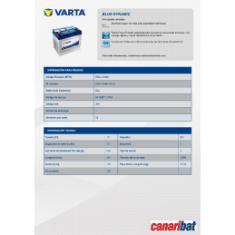 VARTA SLI (E24) 12V. 70AH...