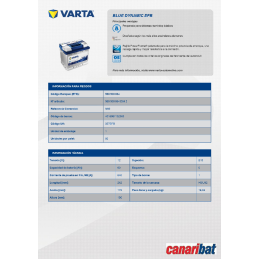 VARTA START STOP EFB (N60)12V 60AH 640A 