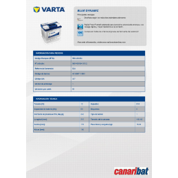 VARTA SLI (D24) 12V. 60AH...