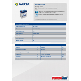 VARTA SLI (A15) 12V. 40AH...