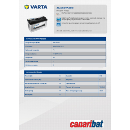 VARTA SLI (F5) 12V. 88AH...