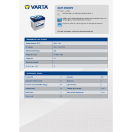 VARTA SLI (D48) 12V. 60AH...
