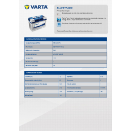 VARTA SLI (F16) 12V. 80AH...