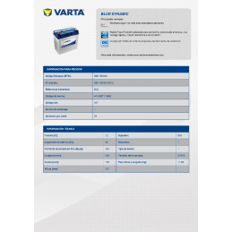 VARTA SLI (B34) 12V. 45AH...
