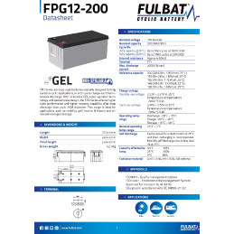FULBAT FPG12-200(T11)100Ah...