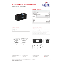 LEOCH LPM12-200M 12V 200Ah...