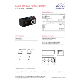 LEOCH LPM12-180M 12V 180Ah...