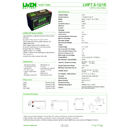 LIVEN 12V 7.5Ah LITIO...